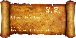 Ulmer Róbert névjegykártya