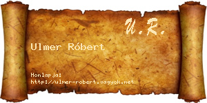 Ulmer Róbert névjegykártya