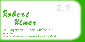 robert ulmer business card